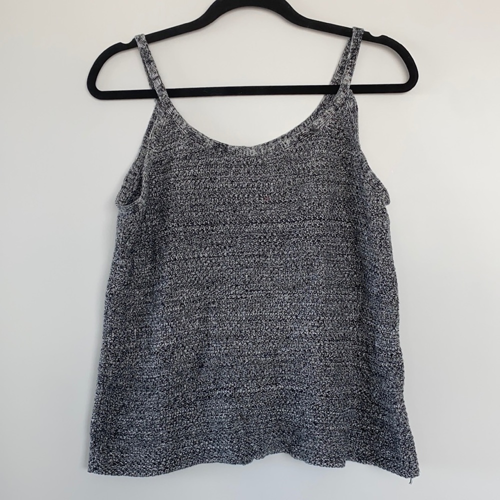 Salt and Pepper Button Back Knit Top